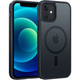 FNTCASE für iPhone 12 Mini 13 Mini-Telefonhülle: Magnetische, durchscheinende, matte, stoßfeste, schlanke Telefonabdeckung – sturzsichere Hartschalen-Schutzhülle in Militärqualität mit Anti-Fingerabdruck-Funktion